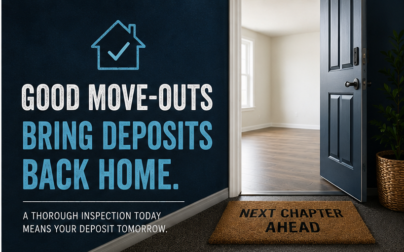 move out inspection charges and security deposit return after apartment move out